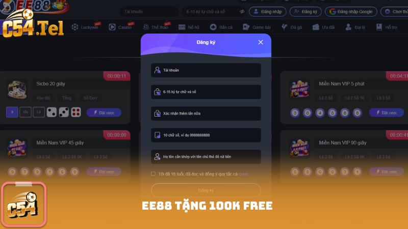 ee88 Tặng 100K Free